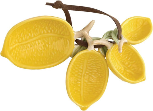 Measuring Spoons - Ceramic Lemon Shaped Teaspoons Kitchen Essentials Gift Set, 4-Piece, Yellow