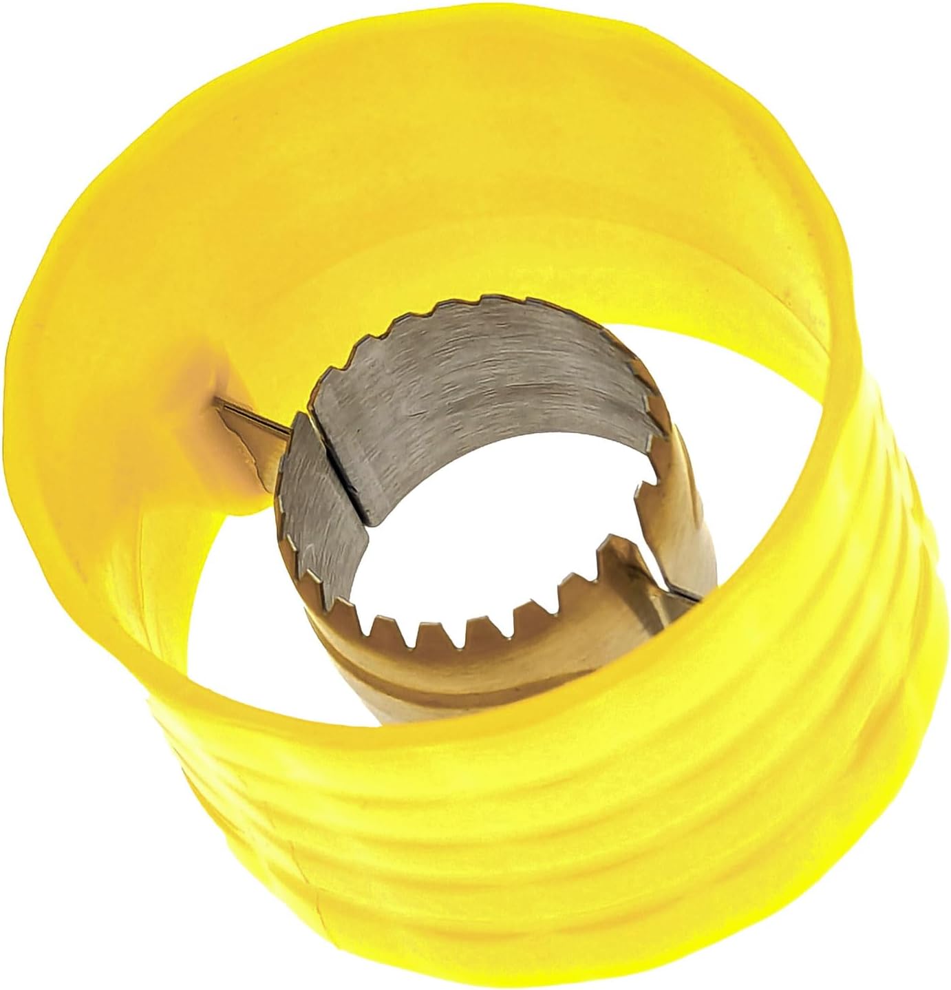 Stainless Steel Corn Cob Peeler with Sharp Serrations and Textured Grip - Yellow - CCP32