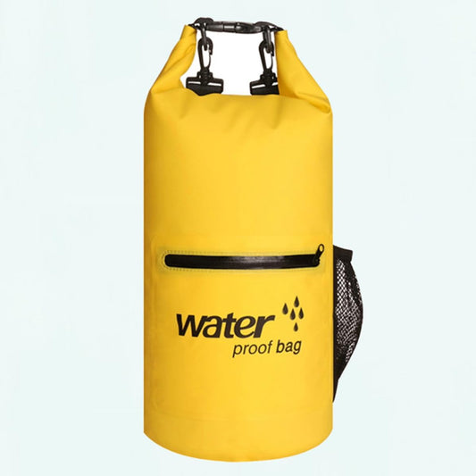 Inflatable Waterproof Dry Bag 10l Pvc Mesh Fabric Yellow | Floating Gear Pouch for Canoeing and Sailing, Lightweight Personal-item Holder, 500d Build for Boating Use