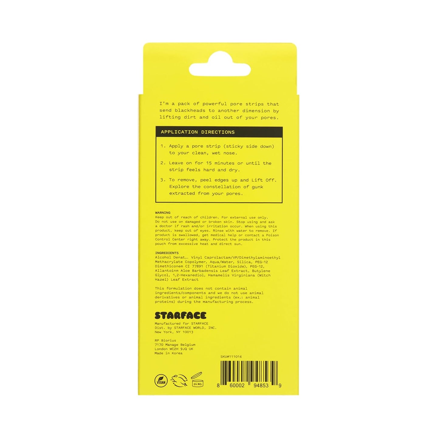 Starface Lift Off Pore Strips for Nose, 8 ct | Deep Cleansing • Dermatologist Tested • Fragrance Free