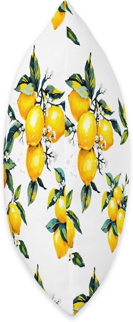 Summer lemon citrus art Throw Pillow