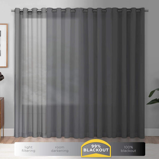 ECLIPSE Kendall Modern Blackout Thermal Rod Pocket Window Curtain for Bedroom or Living Room (1 Panel), 42 X 63, Lemon
