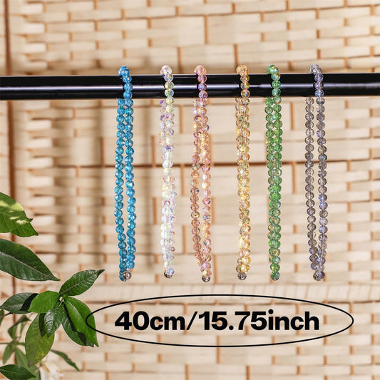 Magnetic Curtain Tiebacks, 2 Pack K9 Color Crystal Glass Beaded Sheers/Draperies Holdbacks for Window Home Office Decor (Yellow)