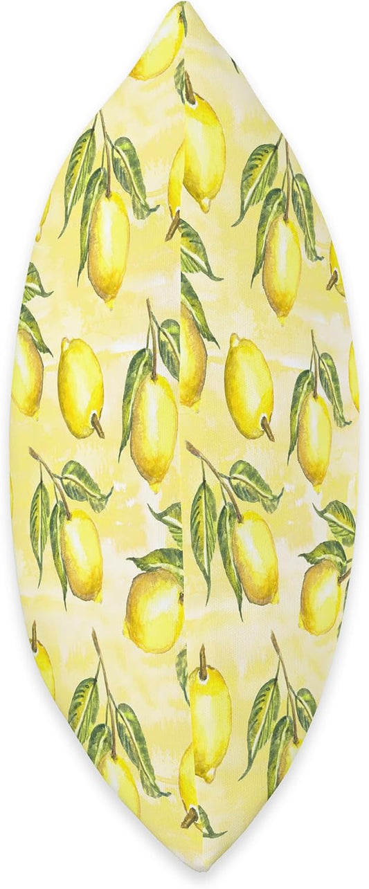 Watercolor Lemon Citrus Fruit Butter Yellow European Summer Throw Pillow
