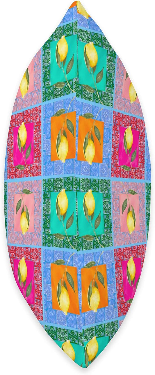 Vibrant,colorful,Mediterranean art,summer,lemon,citrus Throw Pillow