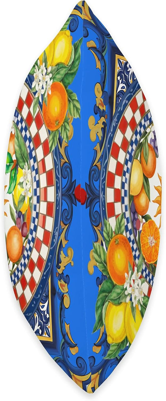 Mediterranean Sun Summer Lemon Art Throw Pillow