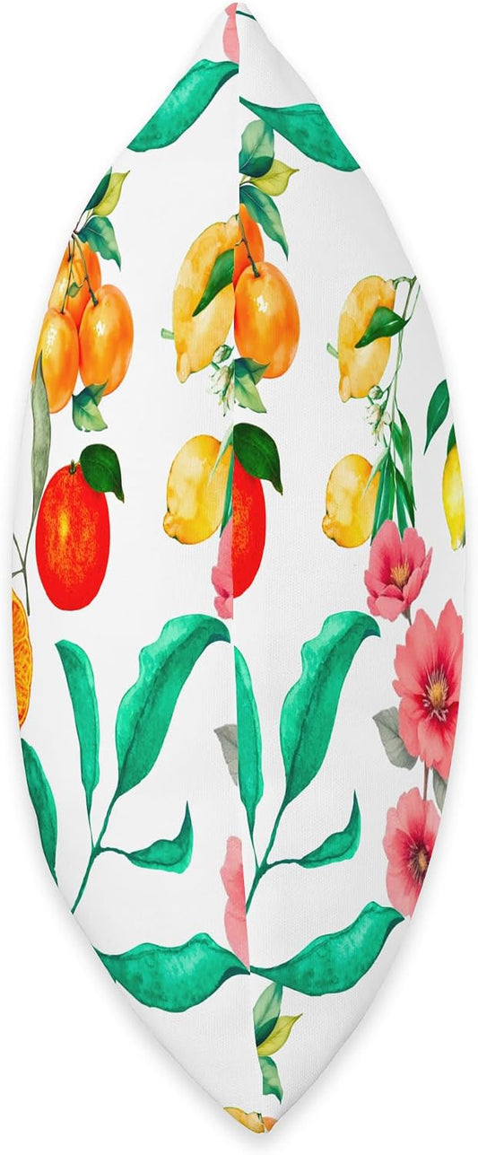 Flowers Fruits Summer Colorful Lemon Art Throw Pillow