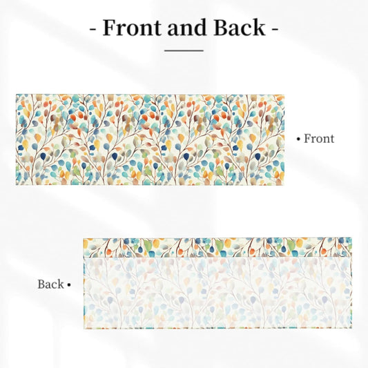 Giwawa Spring Floral Curtain Valance for Windows Rod Pocket Valance Window Treatments 1 Panel Watercolor Grey Yellow Wildflowers Short Curtains for Kitchen Windows Bathroom Bedroom 54x18in