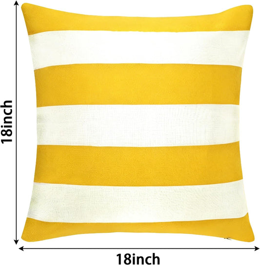 tiggell 2 Pack Outdoor Throw Pillows, Waterproof Throw Pillows with Inserts Decorative Square Pillows for Home Garden Patio Couch Balcony 18x18β