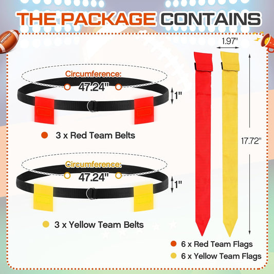 LED Flag Football Belts Set Glow in The Dark Light up Adjustable Capture Flag Outdoor Beach Games Football Party