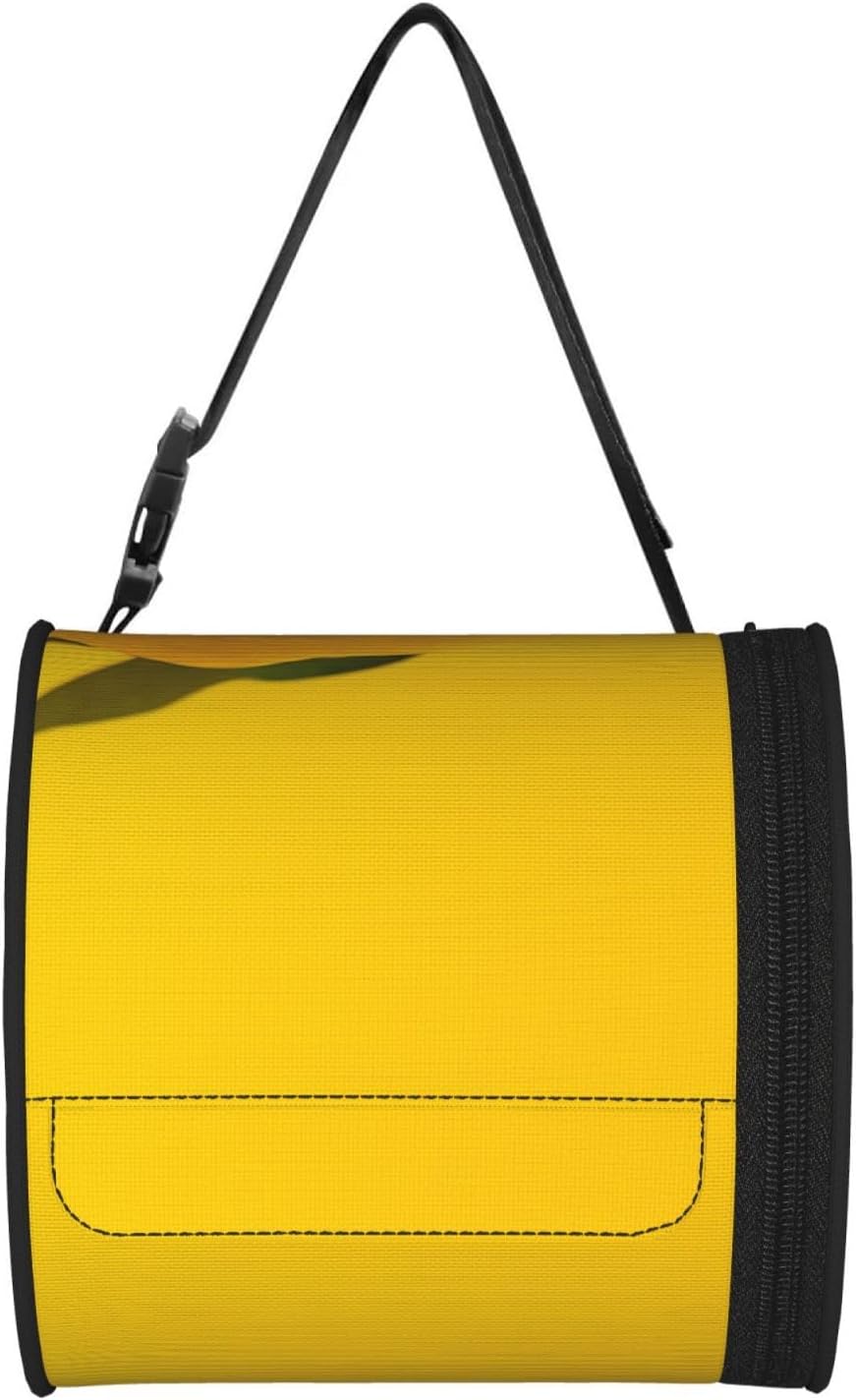 Lemon On Yellow Background Hanging Toilet Paper Holder Waterproof Tissue Holder Cat Proof Roll Paper Case Cover Portable Foldable Roll Storage Bag with Adjustable Strap for Travel Car Camping Outdoor