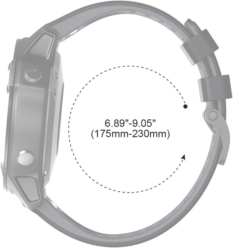 for Fenix 6/7/5/8 47mm Watch Band, 22mm Silicone Soft Band Replacement for Fenix 6 Pro/5 Plus/7 Pro Smartwatch(Black-Yellow)