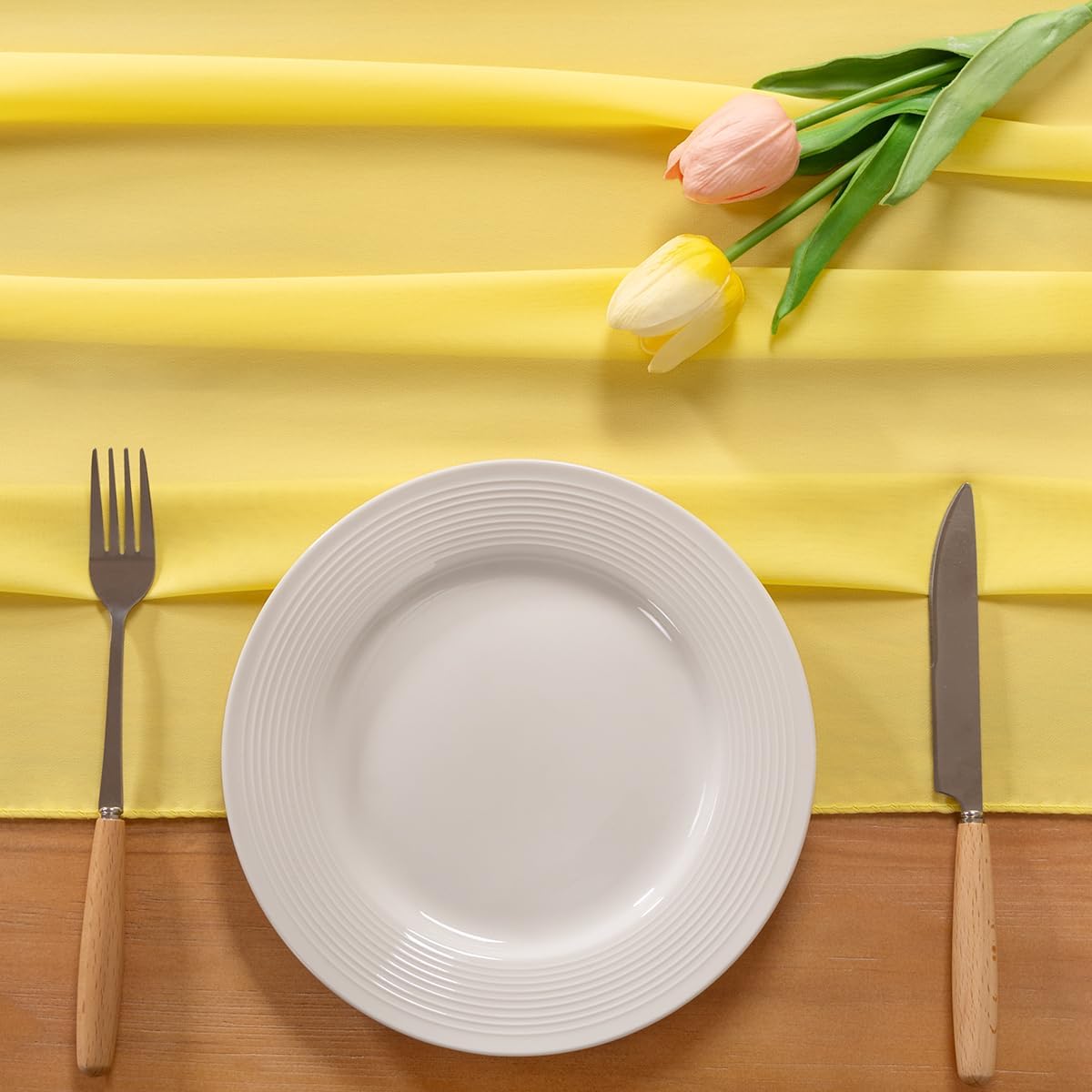 Yellow Chiffon Table Runner Summer Boho Wedding Birthday Party Decor | 10ft 29x120 Inches Rustic Farmhouse Centerpiece Runner Sheer Bridal Baby Shower Anniversary Holiday Home Decorations