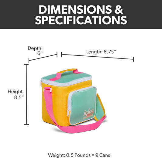 Retro Square Lunch Bag Cooler