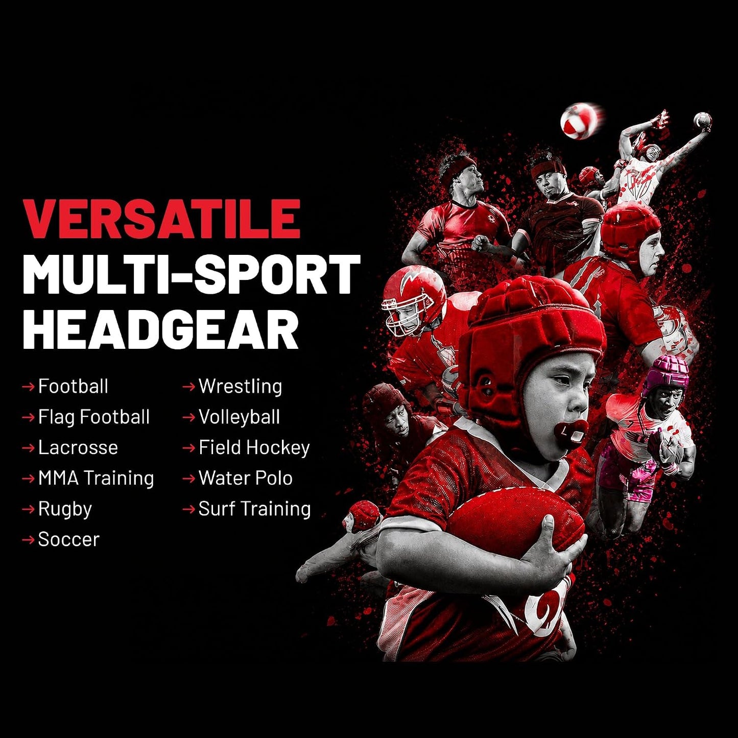 Soft Shell Helmet with Impact-Engineered Pro Protection, Lightweight Headgear – Flag Football, Rugby, 7v7 & MMA