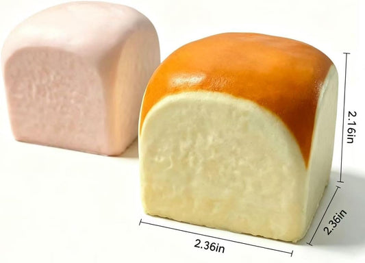 Butter Slow Rising Squishy,Squishy Toy,Dumpling Stress Balls,Fidget Toy (Pink Yellow Hawaiian Roll squishy) | butter squishy Party Favor Gift squeeze toy cheese squishy back to school