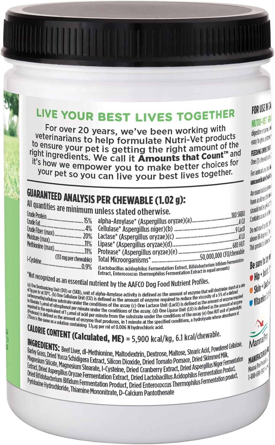Grass Guard Chewables for Dogs, Dog Urine Support, 365 Count | Lawn Protection, Digestive Support, Grass Protection, Daily Chewables, Yard Care, Outdoor Use, Yellow Yard Stain Prevention