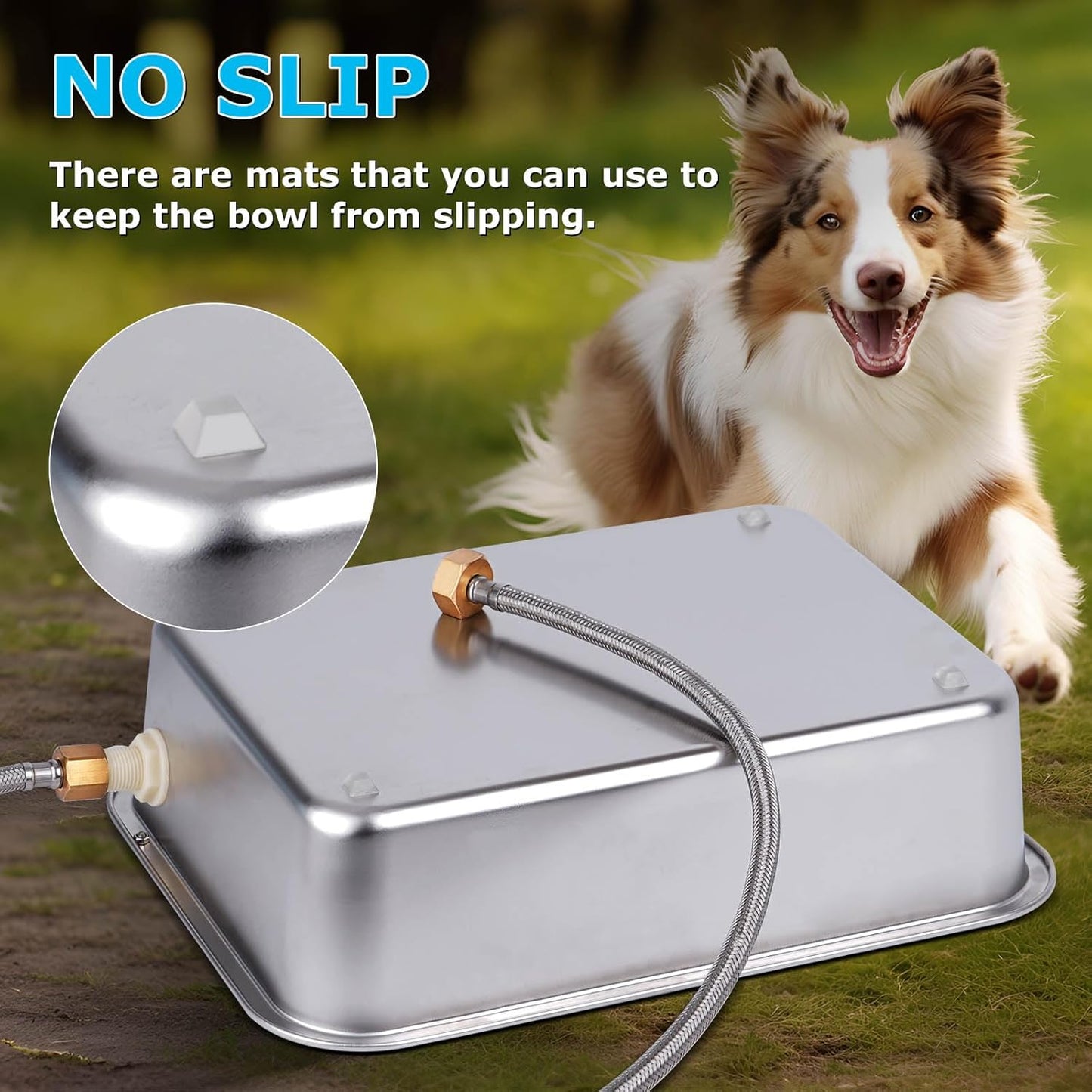 3 Gallon Automatic Dog Water Dispenser for Large Dogs Stainless Steel Bowl, Large Self Filling Auto Water Bowl Outdoor for Cats Livestock Chicken