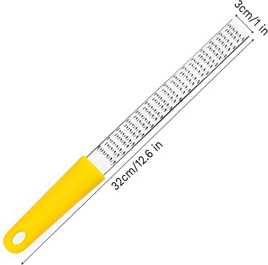 Lemon Zester Grater Tool,Grater Zester Stainless Steel for Fruits and Cheese,12.5 Inch