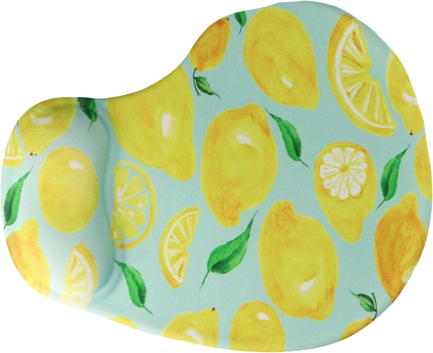Ergonomic Mouse Pad with Wrist Support Wrist Rest, Lemon Print Comfortable Non-Slip Mouse Pad for Office Home