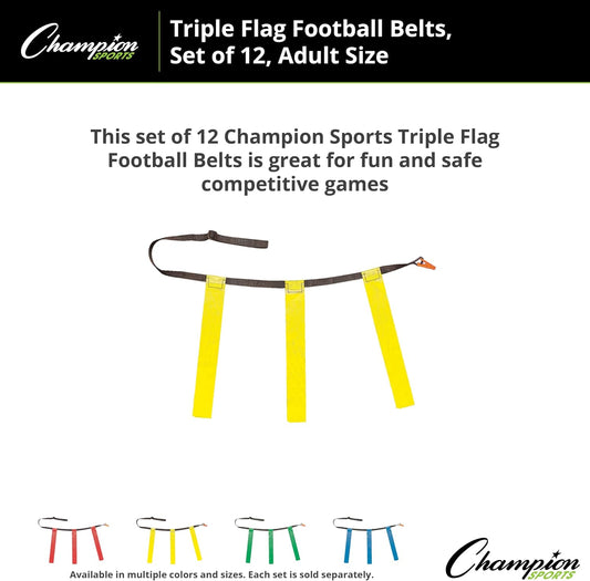Quick Release Triple Flag Football Sets (10 and 12 Belts)