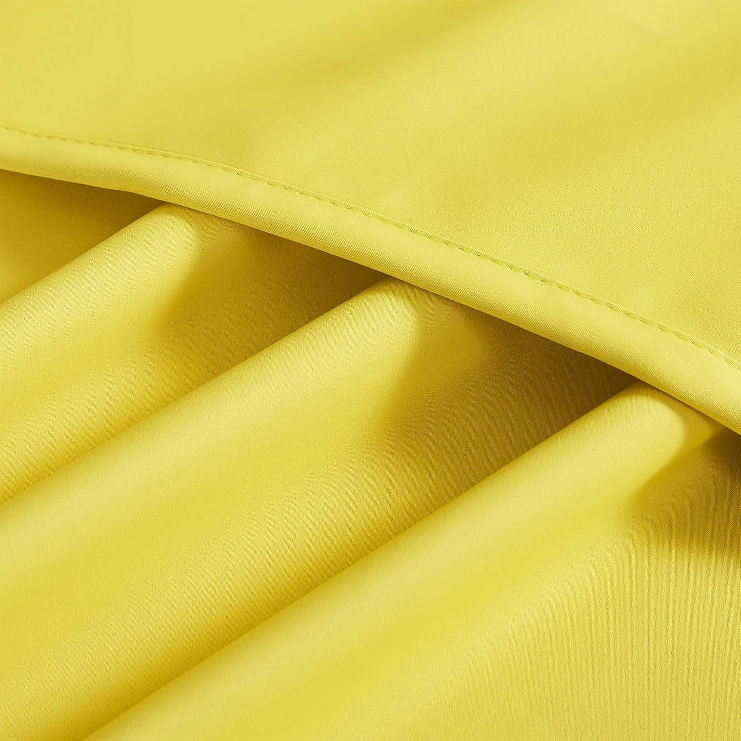 DUALIFE Yellow Blackout Curtains for Living Room- Grommet Thermal Insulated Window Curtain Drapes for Bedroom Illuminating Yellow (42 W x 63 L, 2 Panels)