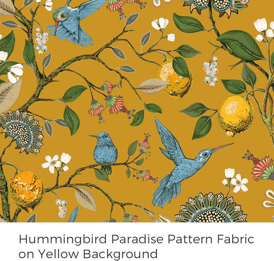 Topfinel Mustard Yellow Blackout Valances Curtains 18 Inches Long Farmhouse Leaf Hummingbird Lemon Tree Printed Grommet Toppers for Kitchen Bathroom, Thermal Insulated Grommet Short Window Set of 2