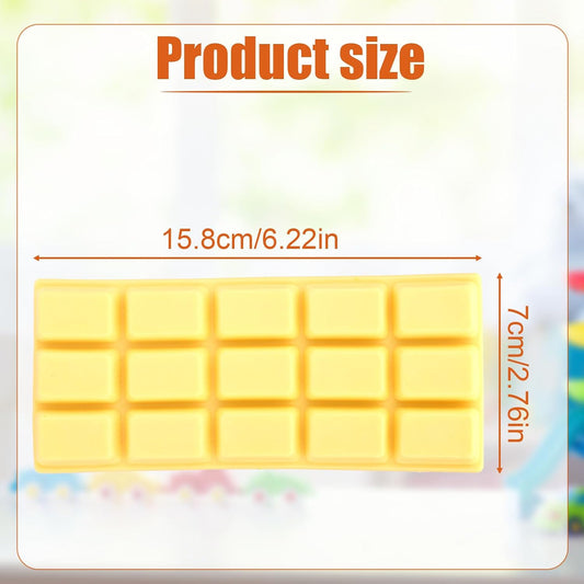 Slow Rising Chocolate Bar Squishy, Fake Chocolate Squeeze Plaything Squishy Slow Rise Soft Realistic Giant Food Fidget Toy Suitable for Adults Office Home Desk Focus and Party Favor (Yellow)