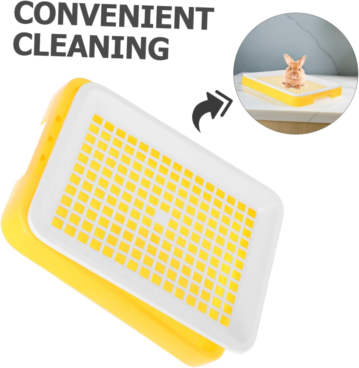 Rabbit Toilet Box Small Pet Litter Tray Grate Bunny Guinea Pig Chinchilla Ferret Hamster Litter Pan