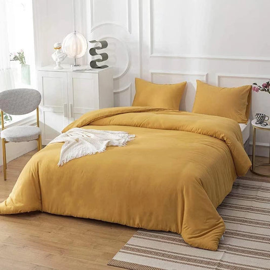 Mustard Yellow Comforter Set Twin Dark Yellow Bedding Comforter Sets for Girls Yellow Comforters Toddler Boys Mustard Comforter Ginger Yellow Bedding Sets Soft Dorm Comforter Twin