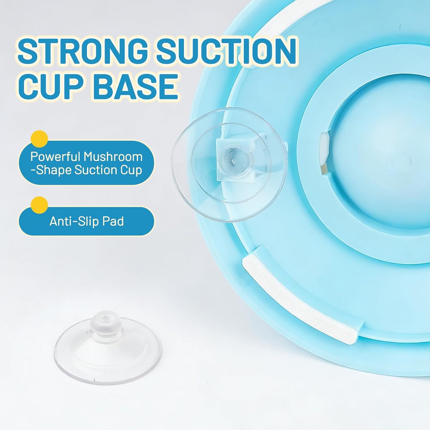 Cat Slow Feeder for Liquid/Wet Foods, Anxiety Relief Puppy Lick Bowl Treat Toy, Anti Slip Pet Bowls Dogs Cats Licking Ball Treat Dispenser for Small Medium Large Breeds