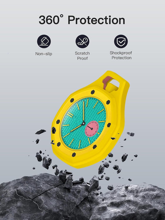 Compatible with Swatch Royal Pop Protective Case, Smartwatch Protective Case Cover Shell Soft and Durable Watch AccessoriesοΌPremium Soft Silicone Slim Case-Yellow