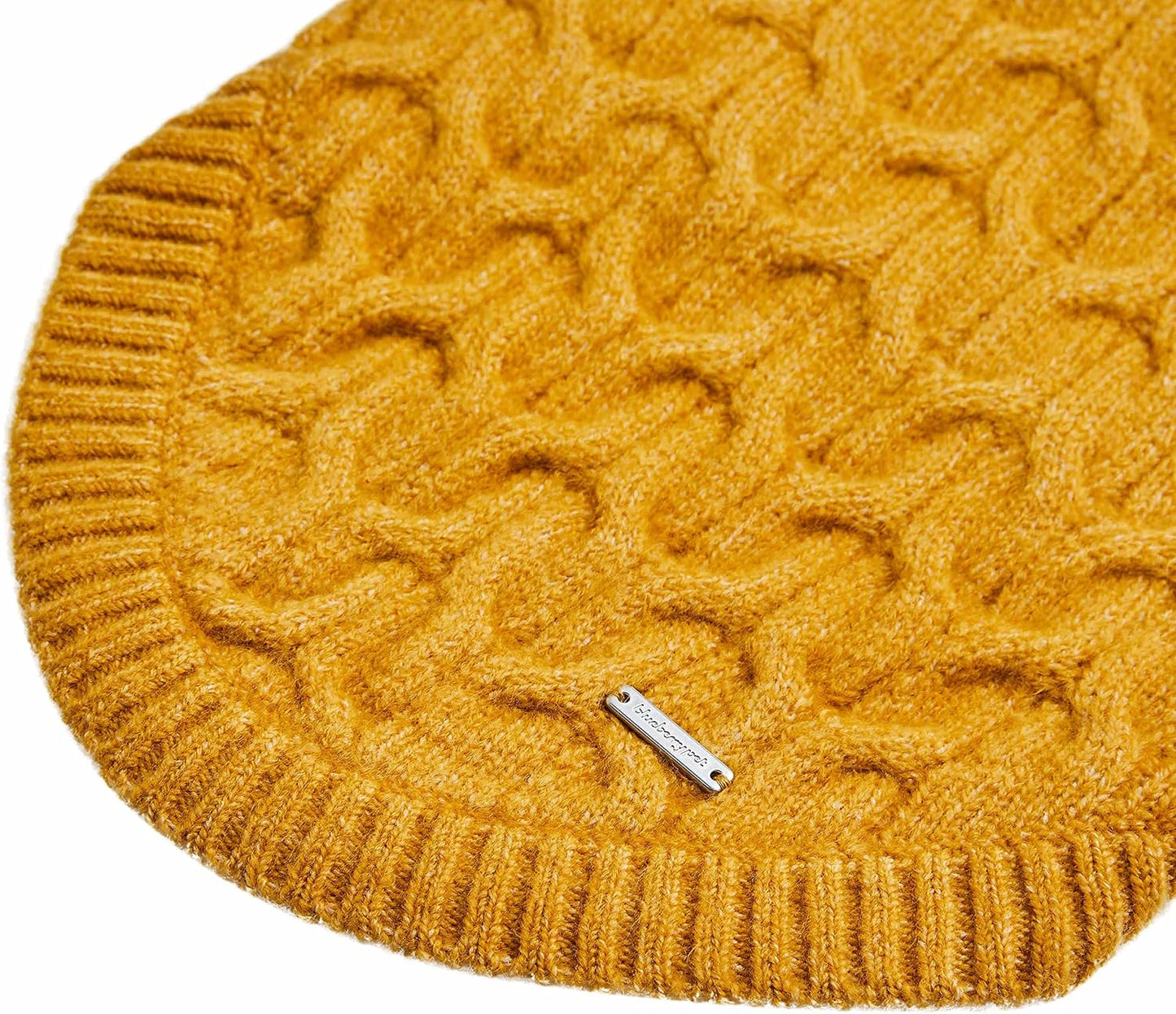 Classic Fuzzy Textured Knit Pullover Crew-Neck Dog Sweater in Mustard Yellow, Back Length 22", Pack of 1 Clothes for Dogs