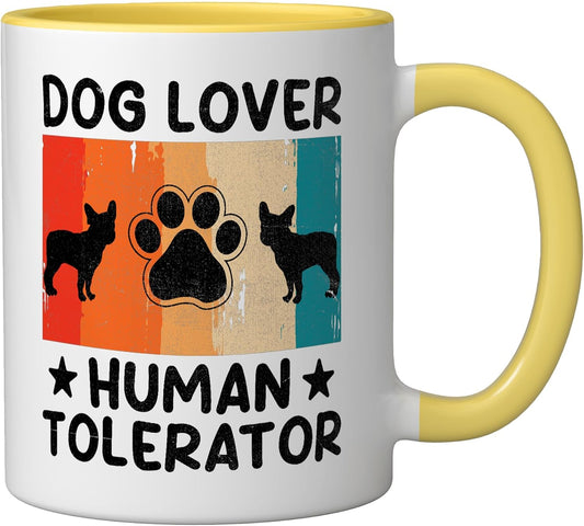 Dog Trainer Dog Training Training Dogs Pet Care Professional Ceramic Mug, Yellow/White, 11oz