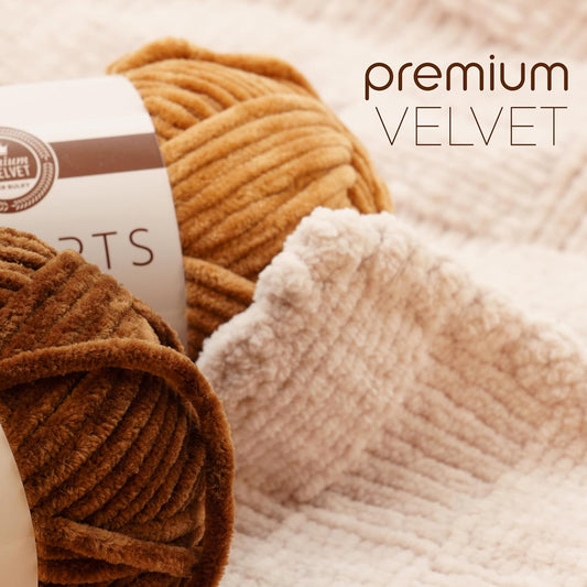 Velvet Yarn – Super Bulky Chunky Chenille Yarn for Crocheting & Knitting, 100g (120m) – Thick, Fluffy & Soft – Perfect for Baby Blanket, Amigurumi, Plush Projects (A-Baby Yellow, 1 Skein)