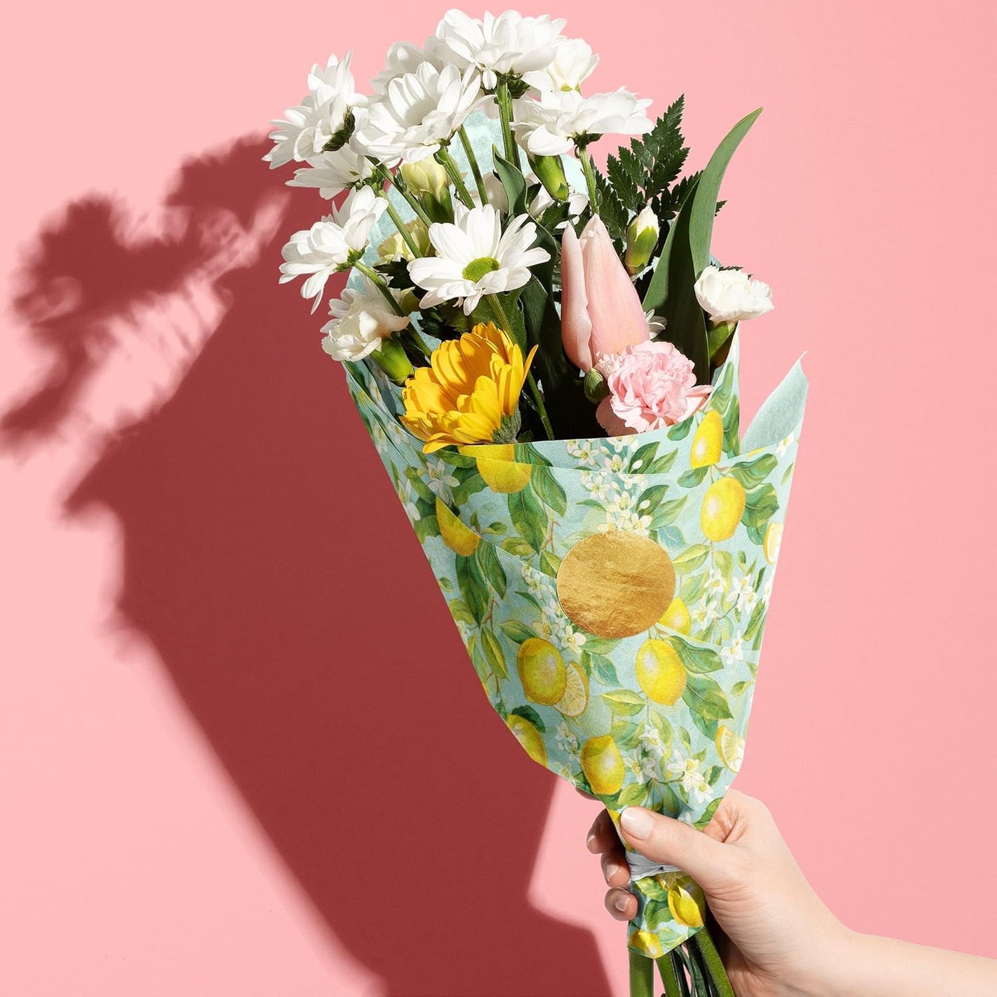 Printed Unfolded Gift Tissue 20" x 30", Lemon Tree, 240 Sheets