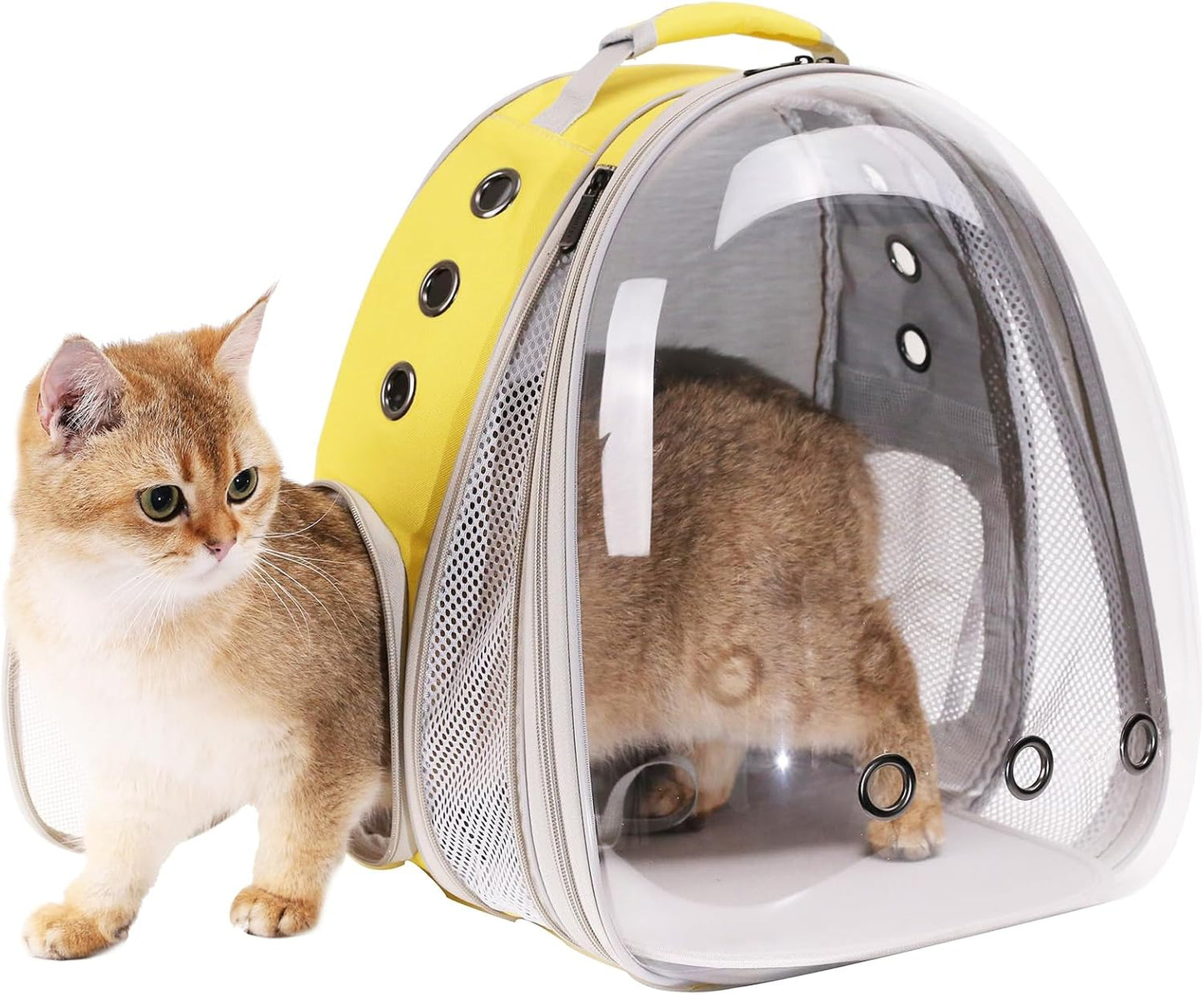 Front Extension Large Cat Backpack Carrier, Fit up to 20 lbs, Space Capsule Astronaut Bubble Window Pet Backpack to Transport Carry Large Cat and Small Puppy