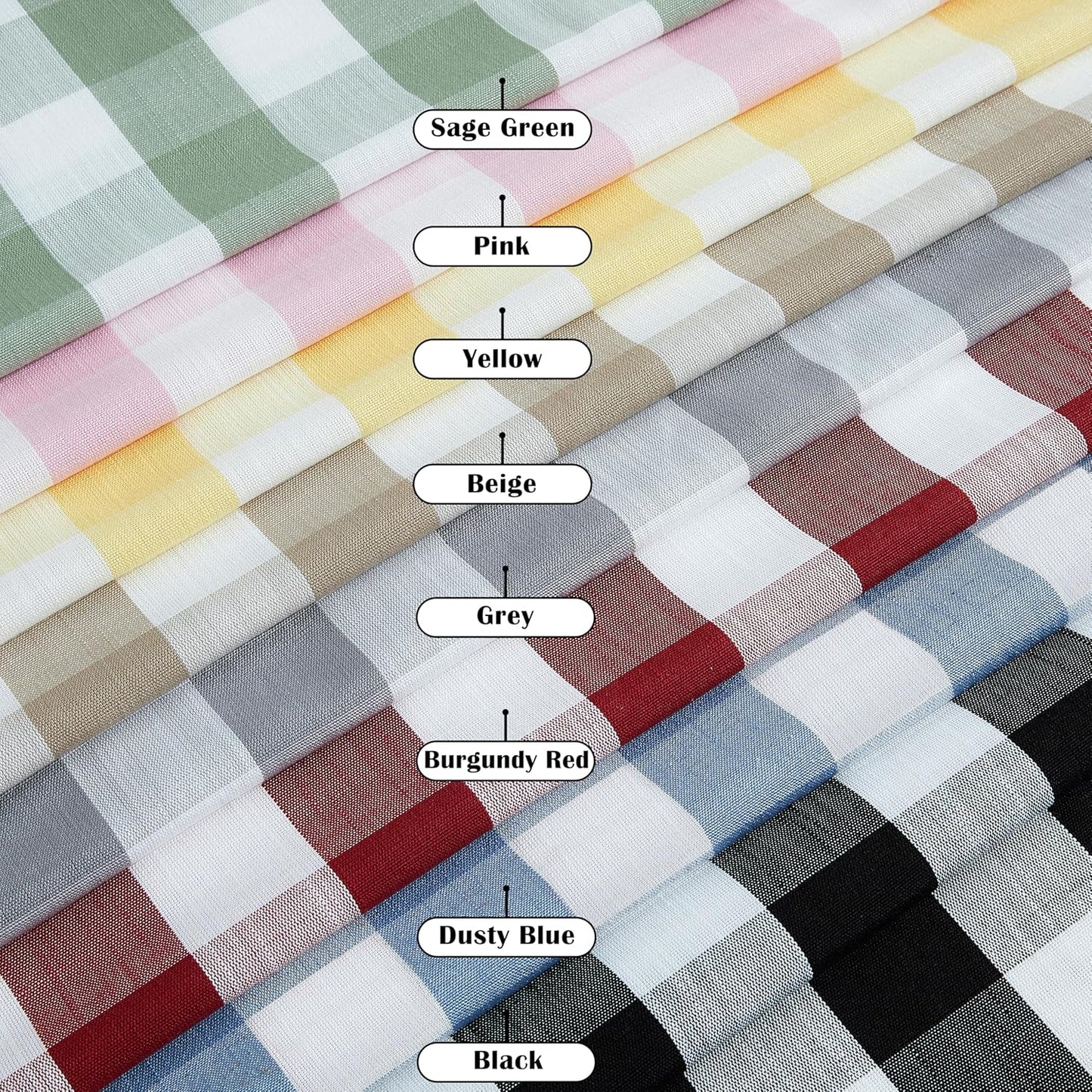 Yellow White Buffalo Plaid Full Blackout Curtains 84 Inches Long,Farmhouse Double-Layer Panels,Darkening Thermal Insulated Window Treatment,Rod Pocket Back Tabs,40" Wx84 Lx2