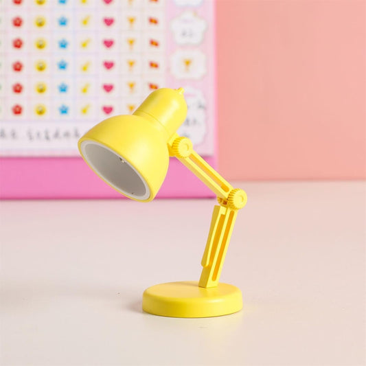 LED Desk Lamp for Home Office, Folding Reading Desk Light with Detachable Magnetic Base, Desk Accessories Table Lamp, Eye Caring Small Study Lamp for College Dorm Room (Yellow)
