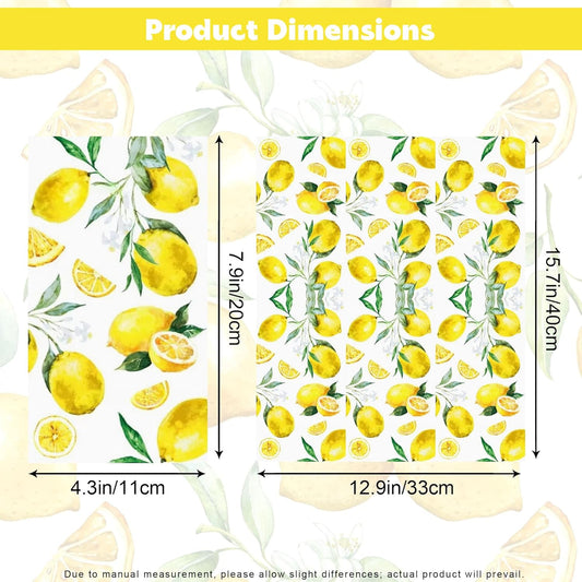 20 Pcs Lemon Napkins, Yellow Citrus Fruit Guest Napkins, Disposable Lemon Paper Hand Towels for Bathroom Spring Summer Wedding Birthday Party Decorations Bridal Baby Shower Party Supplies