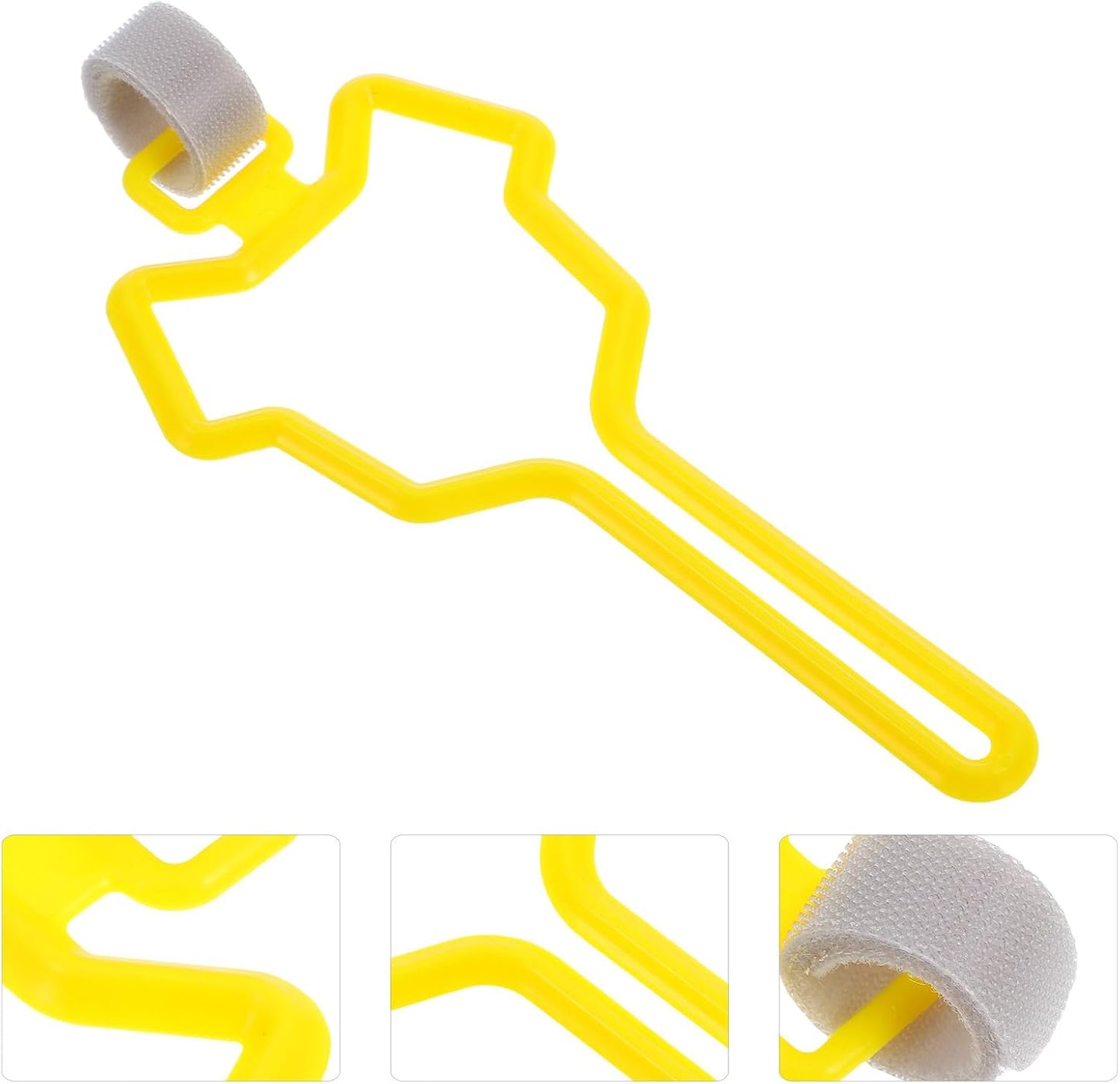 UKCOCO Dog Poop Bag Holder Clip with Hands-free Leash Attachment, Lightweight Sturdy Waste Bag Carrier for Walking and Traveling Pets, Yellow