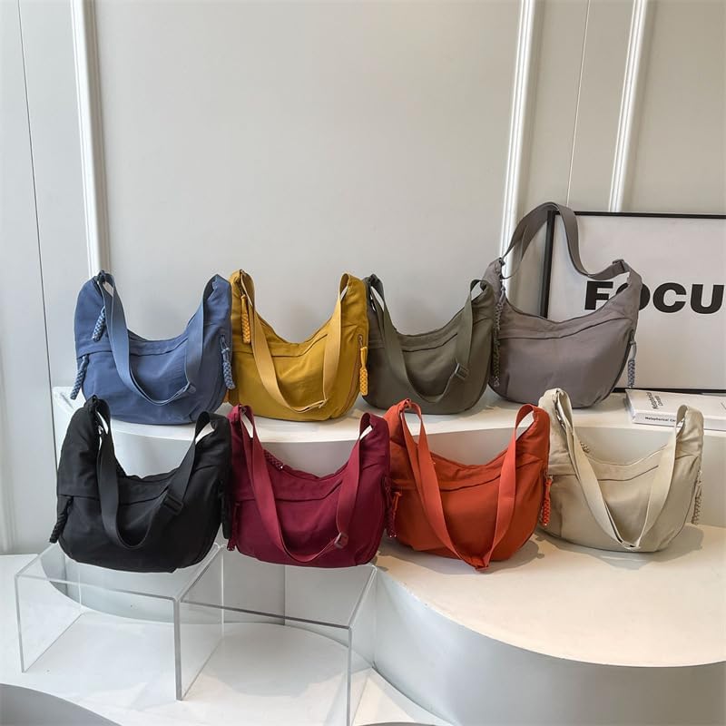 Crescent Crossbody Bags for Women, Casual Shoulder Half Moon Bag, Large Capacity Dumpling Purse Bag for Outdoor Travel