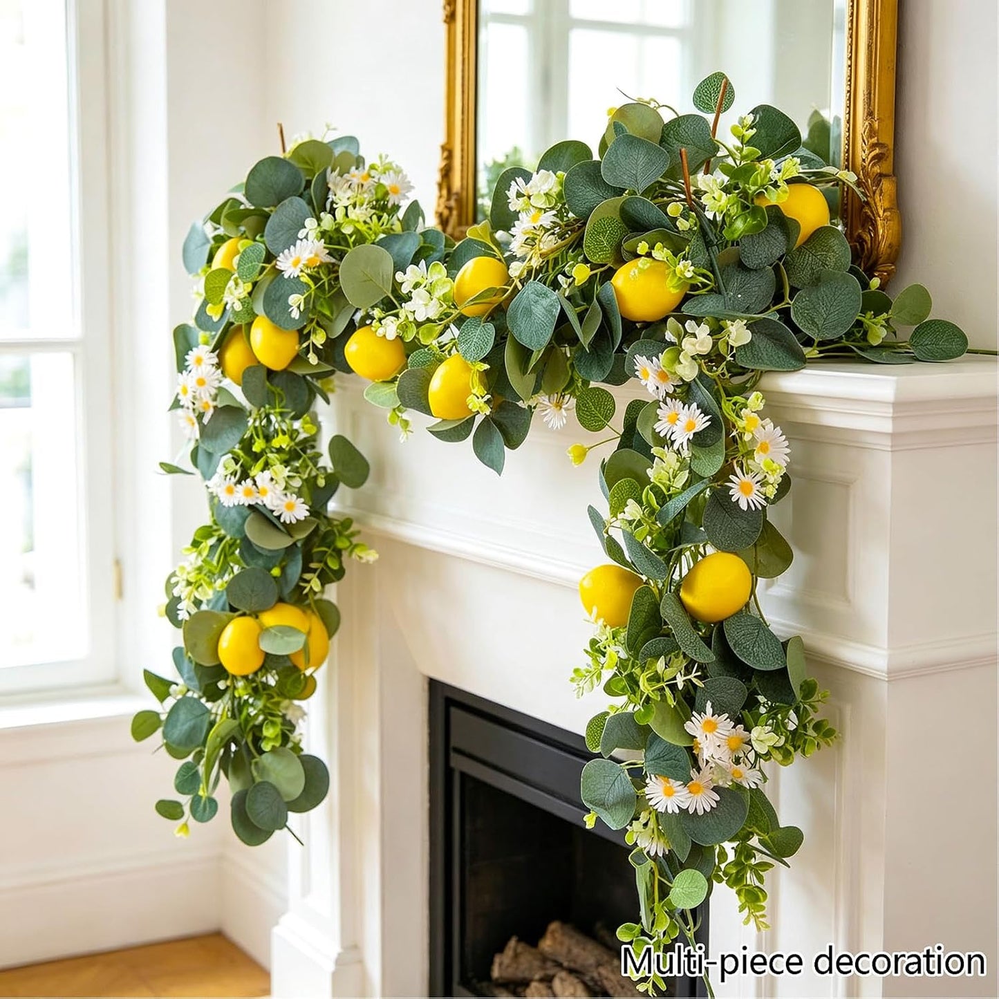 Artificial Lemon Garland Faux Fruit Vine Garlands for Wedding Party Decor (Multi, M)