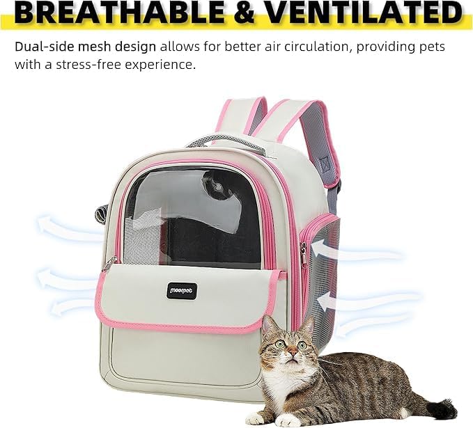 Portable Bag Double oulder Large Space Pet Bapa ,Compatible for Outdoor Travel Breathable Side Opening Supplies(Yellow)