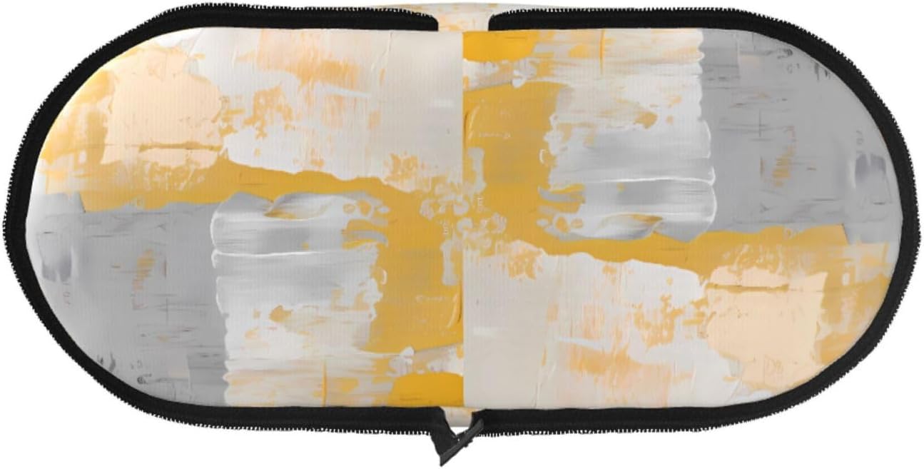 Modern Art Dog Purse Carrier for Small Cats Puppies Yellow Abstract Painting Foldable Lightweight Pet Tote Bag for Travel Outing