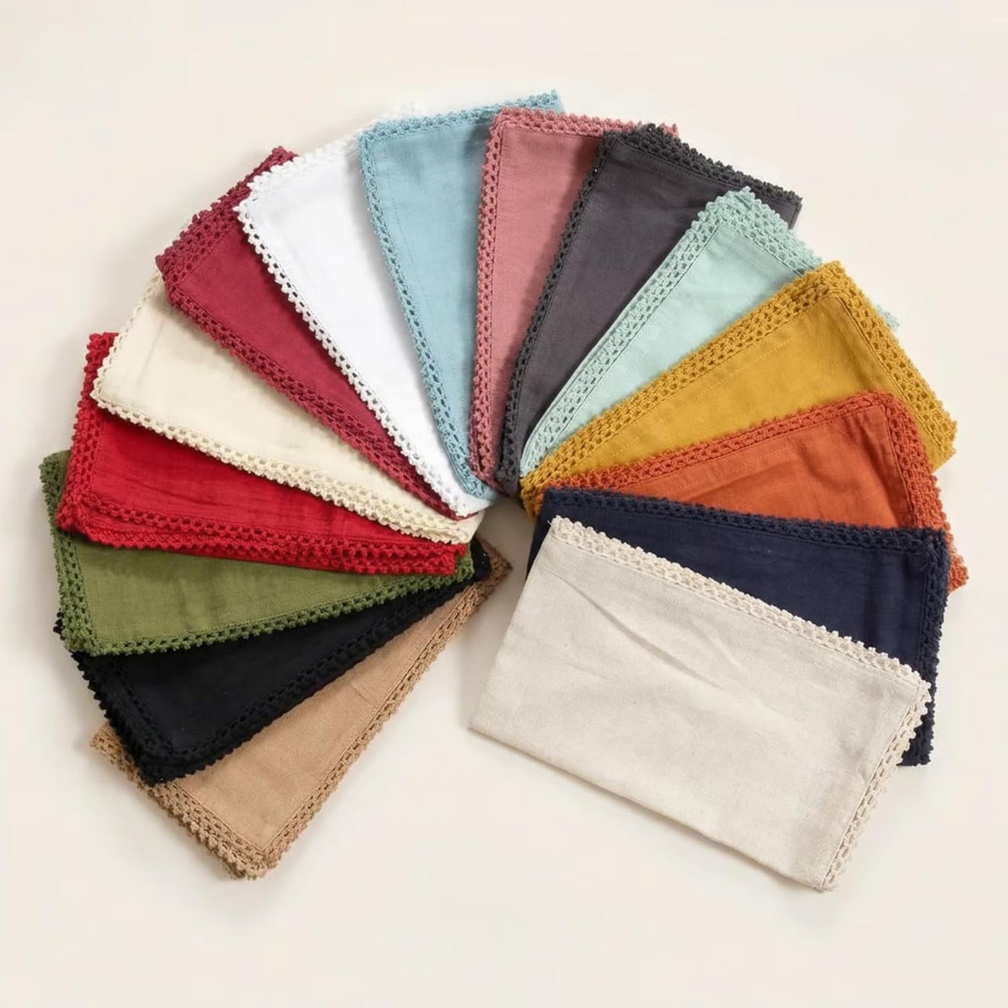 Mustard Set of 12 18x18 inch Cotton Linen Dinner Napkins | Cotton Linen Blend Napkins, Machine Wash On Gentle Cycle, Economy Pack, Multi Purpose Use, Cotton