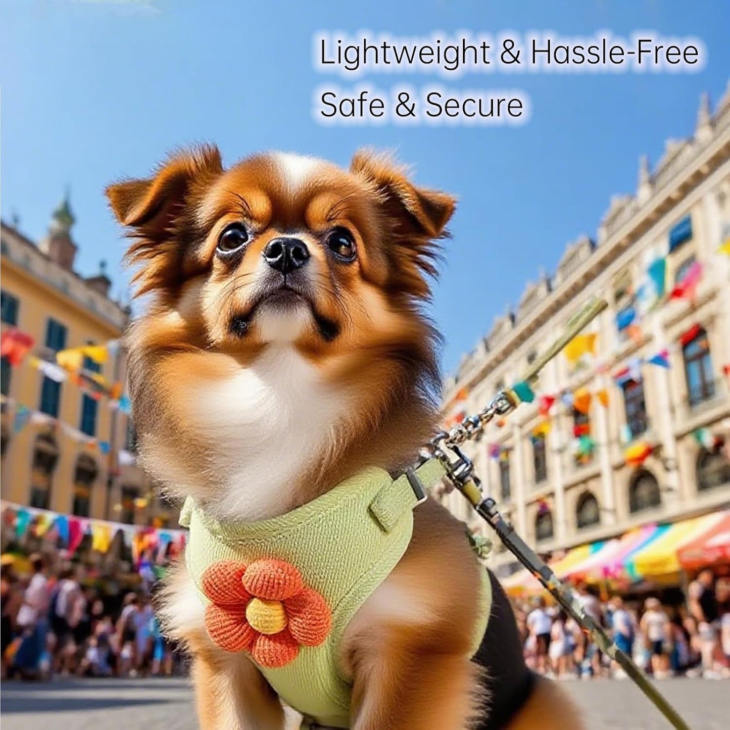 Lovely Daisy Small Dog Harness Vest for Pet Dog Walking Selfish Daily-wear | Lovely Cute Harness Vest Selfish Socializing Treat Camp