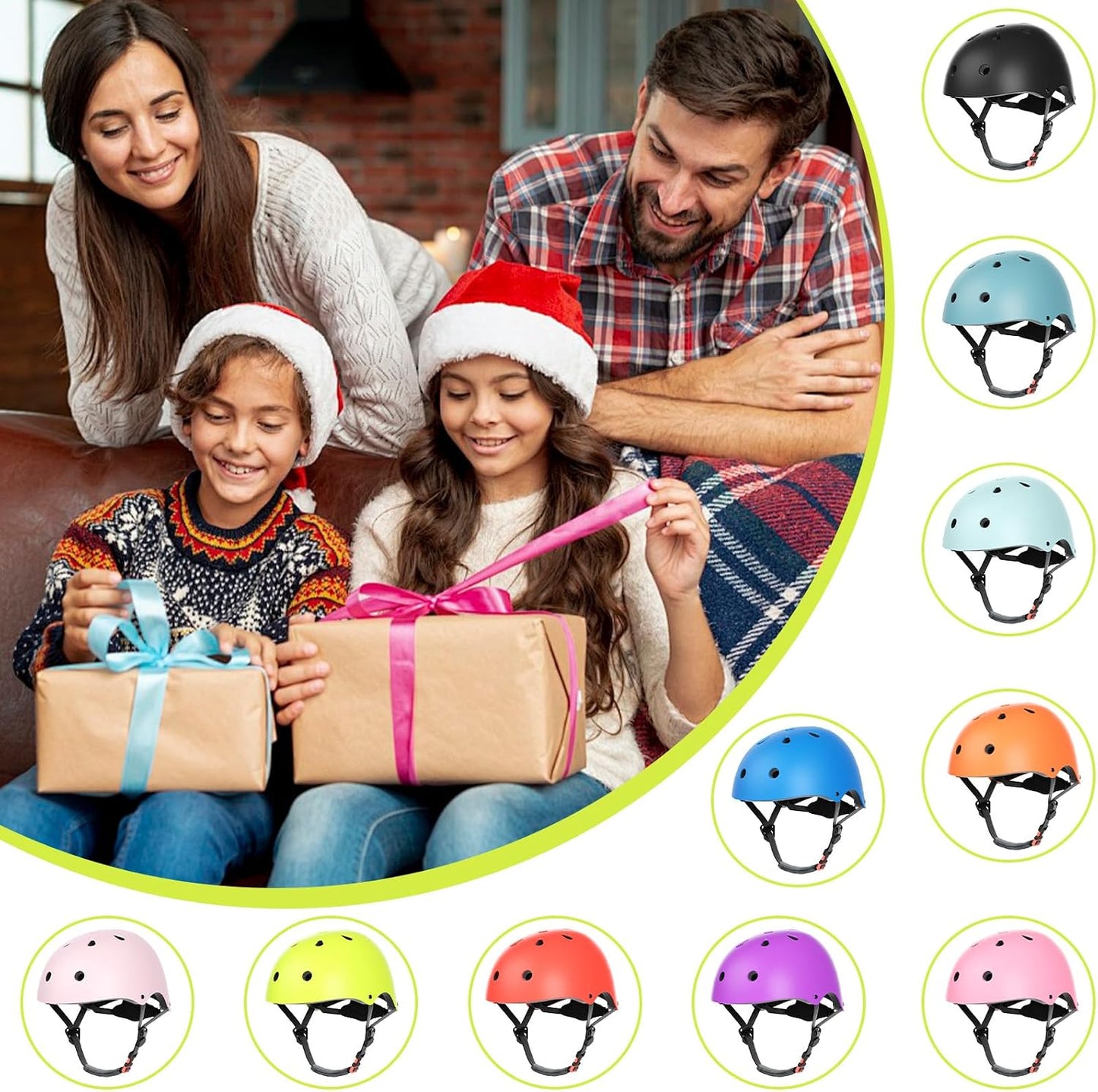 Kids Bike Helmet Toddler Helmets for Ages 3-8 Years Old Girls Boys Kid Adjustable Skateboard Bicycle Helmets Multi-Sport Ventilation Skateboarding Cycling Scooter Roller Skate Helmet