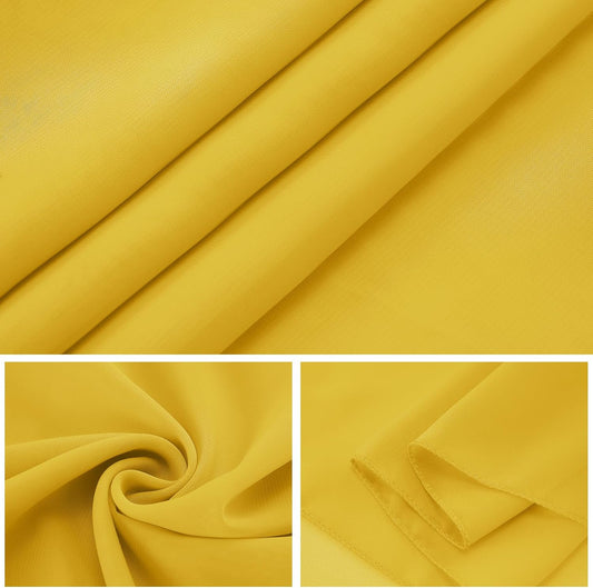 12 Pack Chiffon Table Runner 14x108 Inch Long 9ft Sheer Table Runners for Party Romantic Wedding Bridal Shower Fall Decorations-Yellow