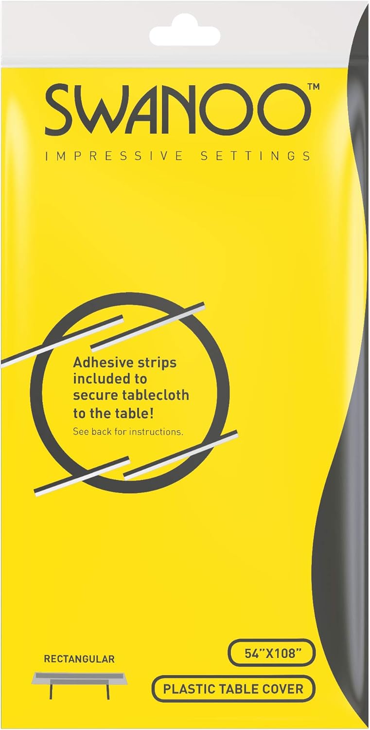 Yellow Plastic Disposable Table Runner. 5 Pack 14 x 108 inch. Scallop Table Runner Adds A Pop of Color to Your Party Table